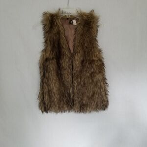 Divided Faux Fur Vest